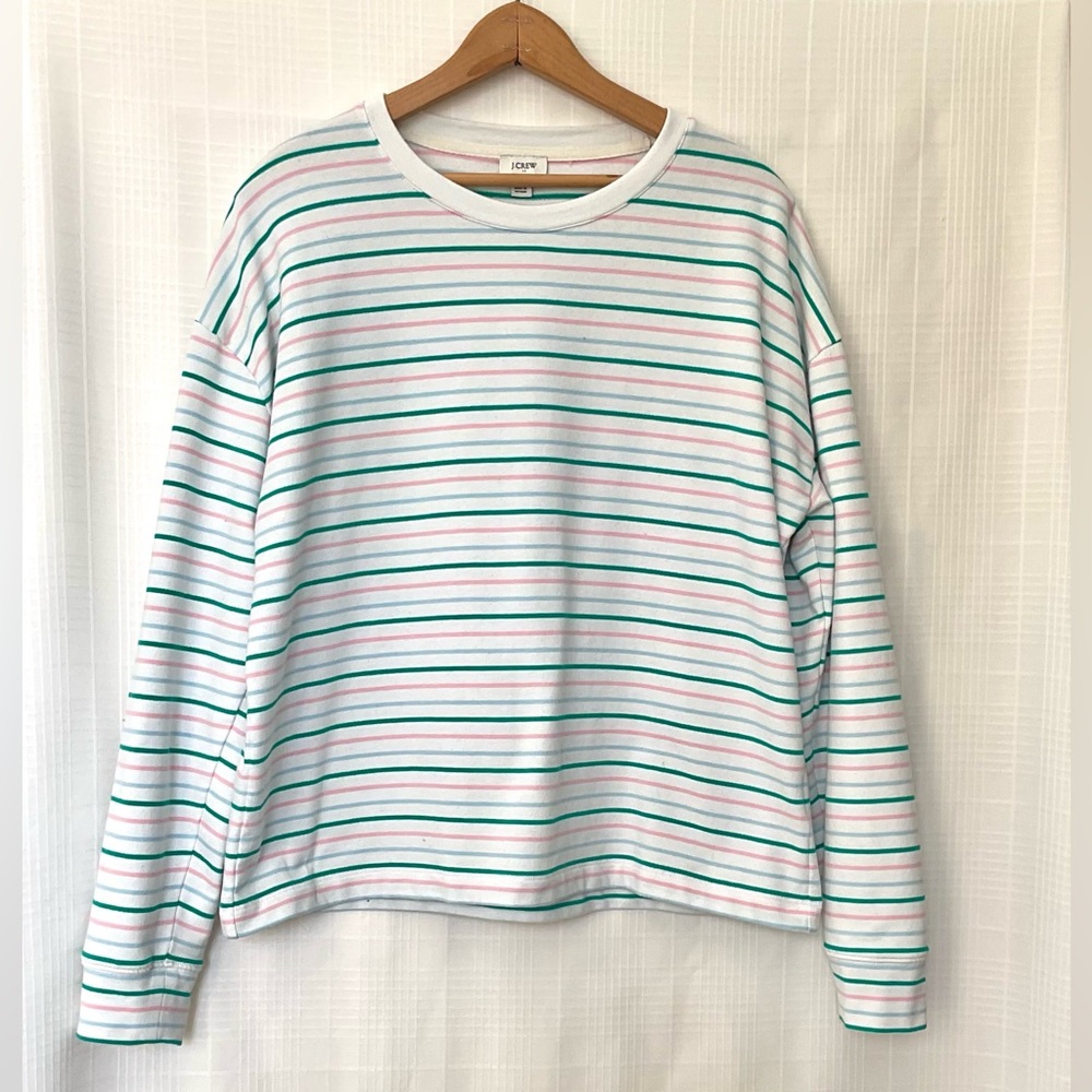 J. Crew Multicolor Striped Sweatshirt